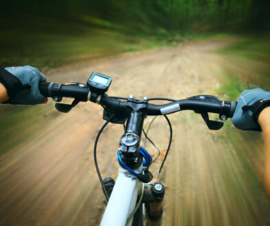 riding bike on forest path bodcau recreation area